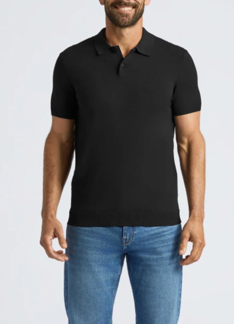 True Classic Dressy Polo Black Short Sleeve Performance Shirt XL NWT